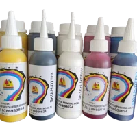 200ml CYMKW DTF Pigment / Inkjet Ink (set of all colors)