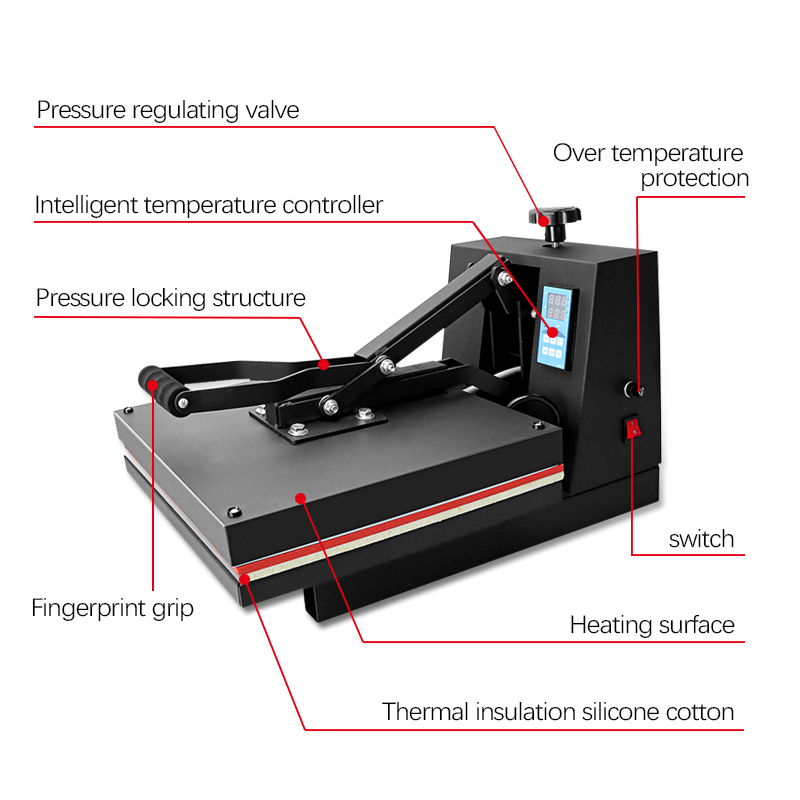 38cm x 38cm Heat Press Machine, NO ATTACHMENTS, JUST HEATPRESS - Clamshell, Digital Control - Image 4